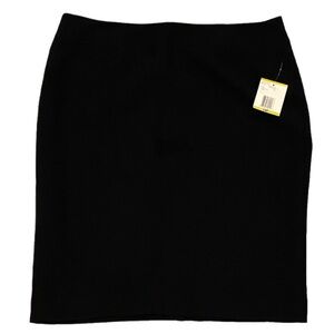 NWT Jones Wear Essentials Skirt Women’s Size 14 Petites Black Lined Polyester